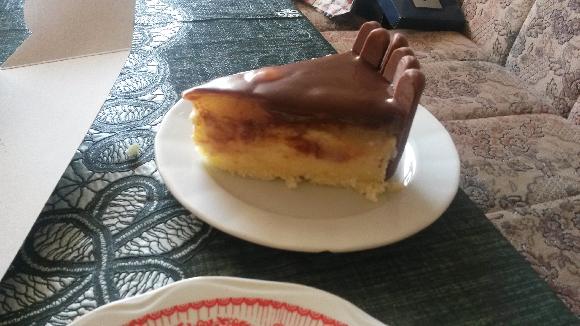 hrušková šarlota s brusinkami a čokoládou